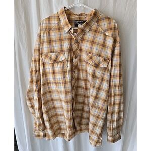 Pacific Fly Shirt Mens XXL Button Down Long Sleeve Vented Fishing Outdoors Plaid